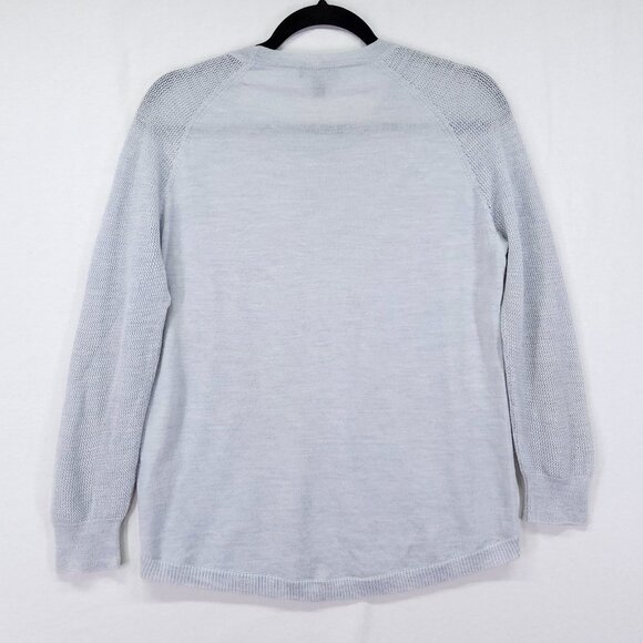 J Crew Merino Wool Lightweight Sweater Womens Small Open Knit Long Sleeve - Picture 2 of 16
